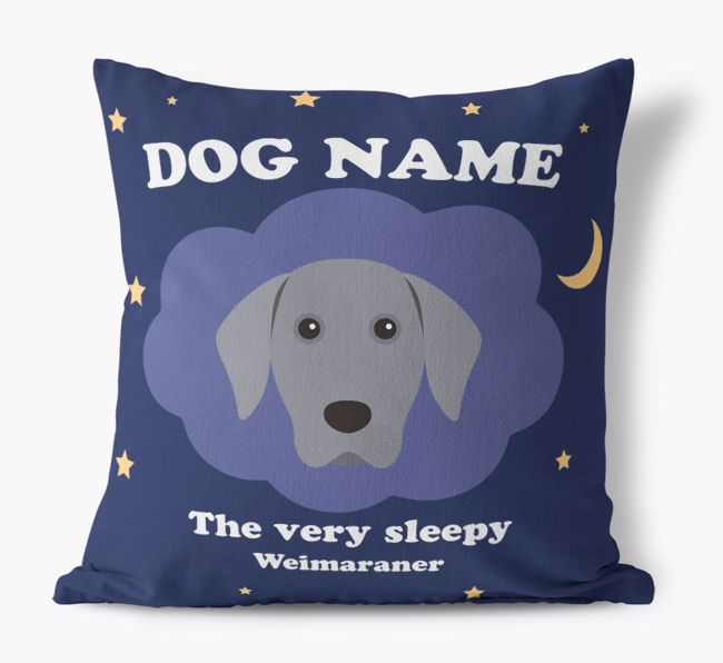 Very Sleepy: Personalized {breedFullName} Canvas Cushion